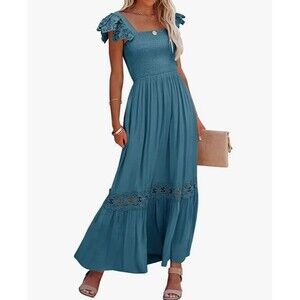 Summer Boho Lace Strap Sleeveless Dress